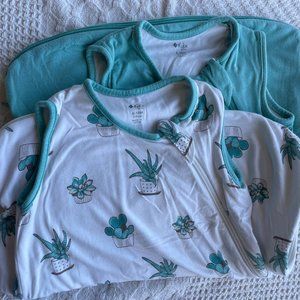 Kyte Baby Sleeping Sacks Bags Tog 0.5 Lot of 2 Succulents 6 to 18 months